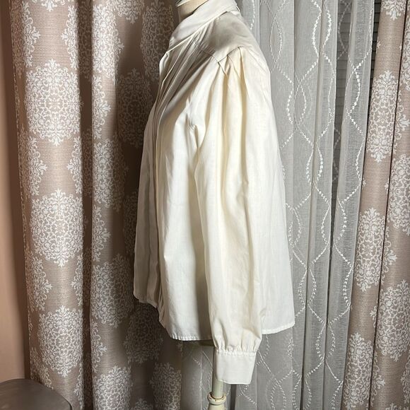 Evan Davies Pleated Front Button Down Blouse | Size 14 - Picture 3 of 6